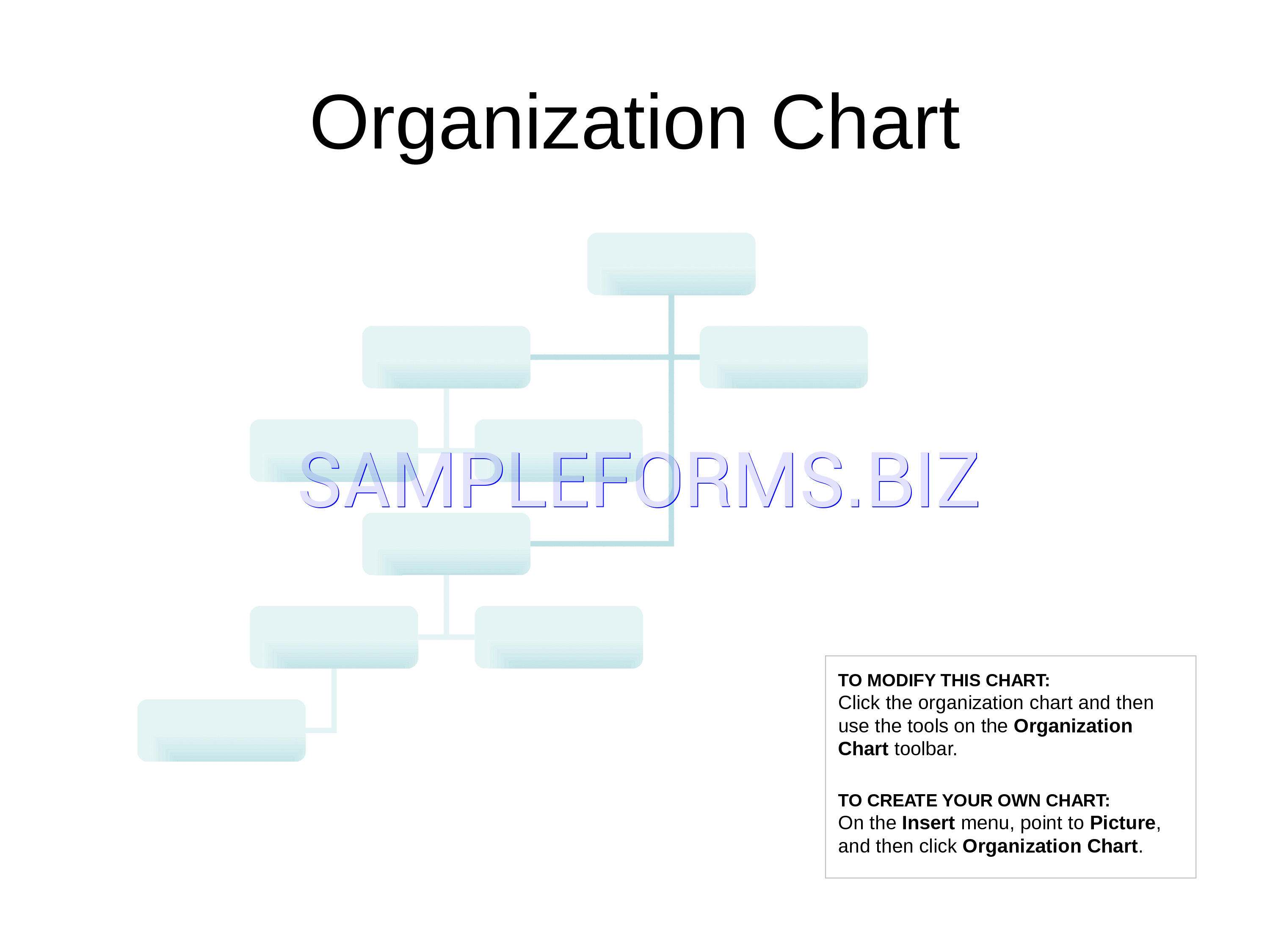 Preview free downloadable Company Organization Chart 1 in PDF (page 1)